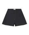 Jacquemus Amelo De-nîmes Blue Cotton Cashmere Shorts In Blue