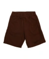 Jacquemus Lenfant Camargue Logo Embroidered Fleece Track Shorts In Brown