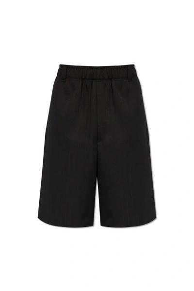 Jacquemus Elasticated Waist Shorts In Black