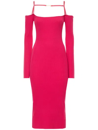 Jacquemus Elegant And Versatile Pink Dress In Red