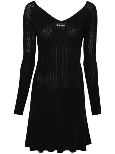 Jacquemus Elegant Mini Dress In Viscose In Black