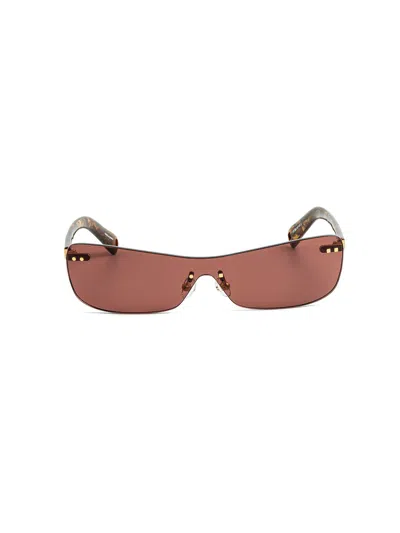 Jacquemus Elegant Mirada Mini Sunglasses For Women In Brown