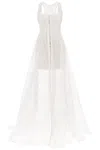 JACQUEMUS ELEGANT SEQUINED NEGLIGEE DRESS IN WHITE FOR WOMEN