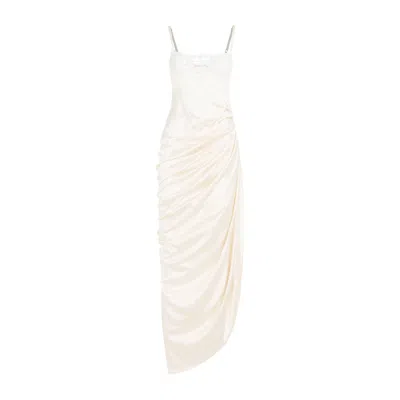 Jacquemus Elegant White Viscose Long Dress For Women