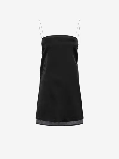 Jacquemus La Robe Mia Short Sleep Dress In Black