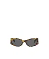 Jacquemus Elliptical Sunglasses In Gray