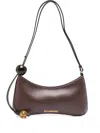 Jacquemus Beaded Strap Shoulder Bag With Contrast Lining In Red
