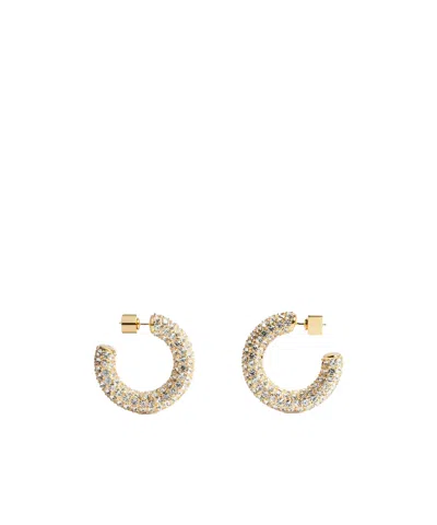 Jacquemus Embellished Hoop Earrings In Yellow
