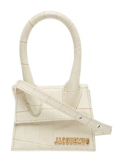 Pre-owned Jacquemus Embossed Leather Le' Chiquito In Neutral