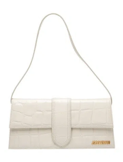 Pre-owned Jacquemus Embossed Leather Shoulder Bag In Neutrals
