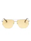 Jacquemus Embossed Logo Sunglasses In Brown
