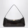 Jacquemus Embossed Python-effect Leather Ovalo Clutch Women In Brown