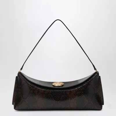 JACQUEMUS JACQUEMUS EMBOSSED PYTHON-EFFECT OVALO CLUTCH