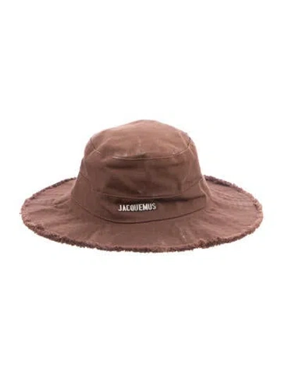 Pre-owned Jacquemus Embroidered Bucket Hat In Brown