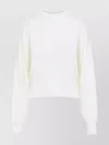 Jacquemus Merino Wool Sweater With Logo Embroidery In White