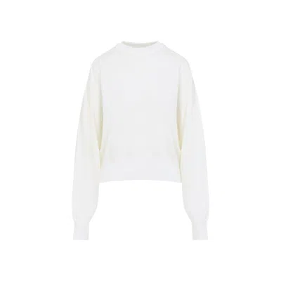 Jacquemus Embroidered Cropped Sweater In White