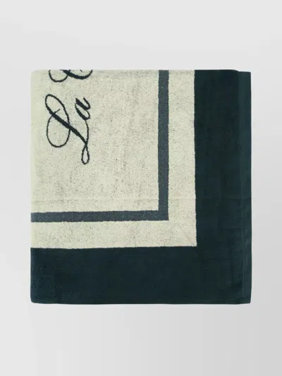 Jacquemus Embroidered Cruise Towel With Two-tone Rectangular Design