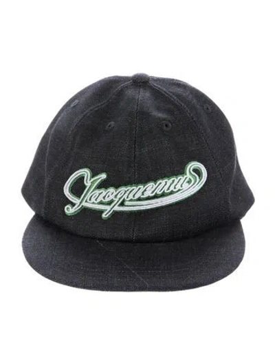 Pre-owned Jacquemus Embroidered Denim Baseball Hat W/tags In Blue