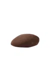 Jacquemus Dark Brown Embroidered Flat Beret Hat In Brown