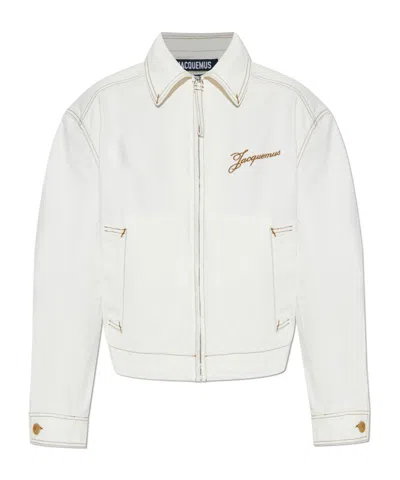 Jacquemus Embroidered Jacket In Neutral