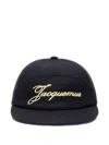 Jacquemus Embroidered-logo Cap In Blue