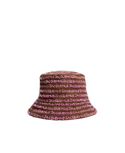 JACQUEMUS EMBROIDERED LOGO FISHERMAN'S HAT