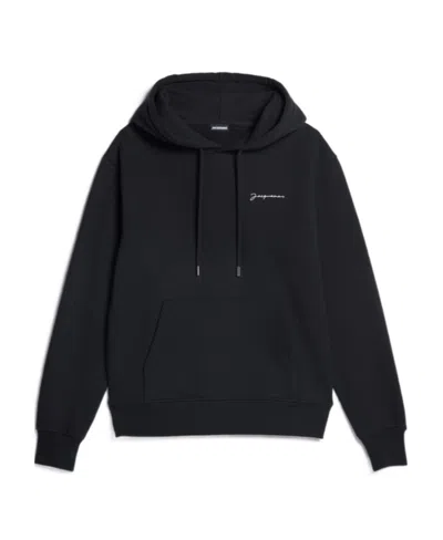 JACQUEMUS EMBROIDERED LOGO HOODED SWEATER