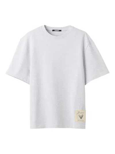 Jacquemus Embroidered-logo T-shirt In White