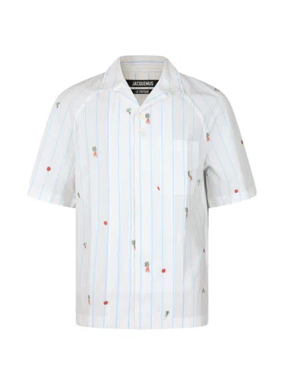 Jacquemus La Chemise Romarin Manches Courtes In Multi