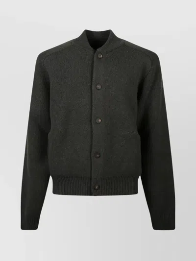 JACQUEMUS EMBROIDERED WOOL CARDIGAN LONG SLEEVES