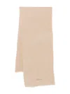 Jacquemus Embroidered Wool Scarf In Neutral