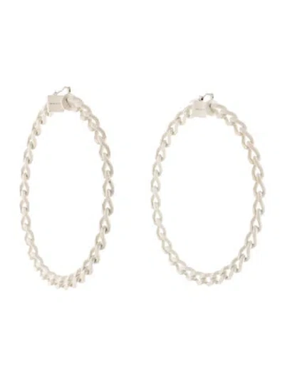 Pre-owned Jacquemus Enamel Les Creoles Gourmette Hoop Earrings In Multi