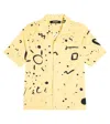 Jacquemus Enfant Le Chemise Jean Printed Denim Shirt In Yellow
