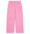 Jacquemus Enfant Le De Nîmes Large Cargo Jeans In Pink