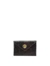 Jacquemus Snake Pattern Card Holder With Gold-tone Hardware In Black