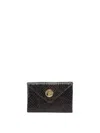 Jacquemus Snake Pattern Card Holder With Gold-tone Hardware In Black