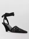 Jacquemus Les Espadrilles 80 Macramé Wedge Sandals In Black