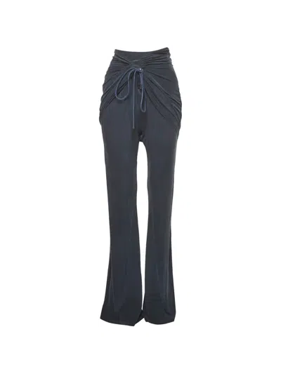 Pre-owned Jacquemus Espelho Draped Trousers In Blue