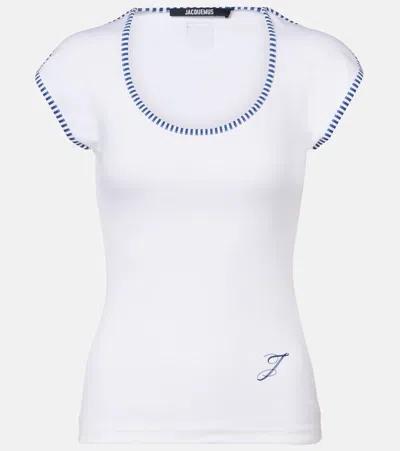 Jacquemus Espiral Cotton Jersey T-shirt In White