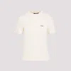 Jacquemus Womens Light Beige 2 Le T-shirt Grosgrain-logo Cotton-jersey T-shirt In Nude