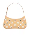 Jacquemus Le Bisou Eyelet-embellished Shoulder Bag In Nude