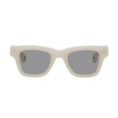 Jacquemus Square Frame Sunglasses In White