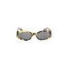 Jacquemus Eyewear T Shell Matt Brown Acetate Ovalo Sunglasses In Gray