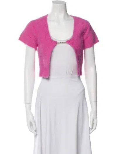 Pre-owned Jacquemus Faux Fur Bolero In Pink