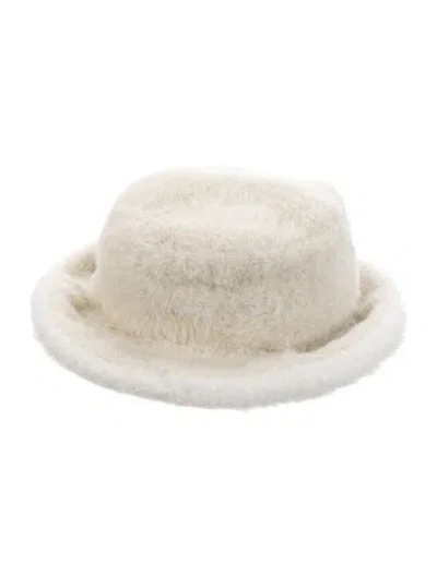 Pre-owned Jacquemus Faux Fur Bucket Hat In Neutrals