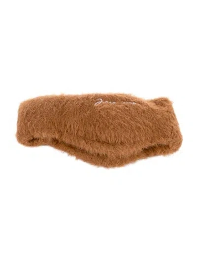 Pre-owned Jacquemus Faux Fur Headband In Brown