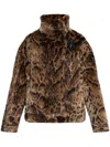 Jacquemus Fernando Leopard-print Faux Fur Jacket In Brown