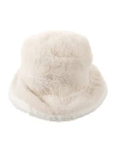Pre-owned Jacquemus Faux Fur Knit Bucket Hat In Neutral