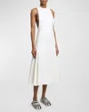 Jacquemus Favola Open-back Crepe Midi Dress In White