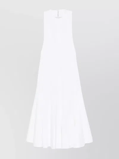 Jacquemus Favola Halter Neck Midi Dress In White